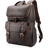 Polare Full Grain Leather Backpack for Men &ndash; Daypack for Business Travel | Versatile Daypack for Business &amp; Travel &ndash; Spacious Rucksack with Durable Leather, Ideal for Work, Commuting &amp; Short Trips