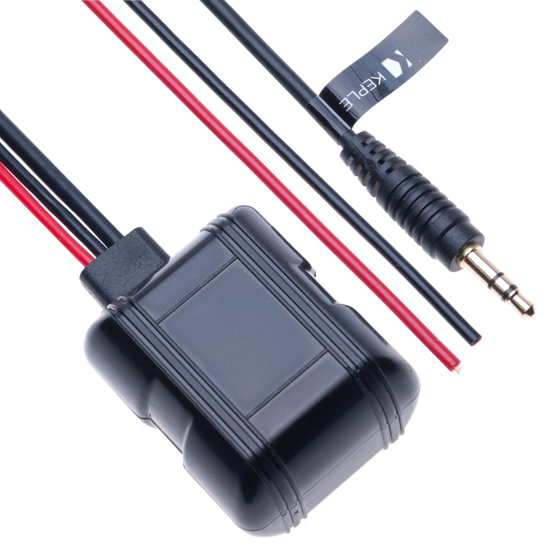 Universal Bluetooth to AUX 3.5mm Male Cable Powered by 12V Cable - Wireless Connection Adapter Dongle for Car Stereo Mp3 Music | Receiver Module Transmitter for Phones, Tablets, Smartphones