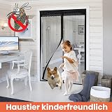 DIKER Magnetic Fly Screen Door 80 x 200cm Door Mesh Insect Protection Black view 2