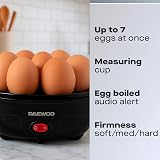 Daewoo Essentials Egg Boiler 7 Egg Capacity Soft Medium Hard Indicator view 2