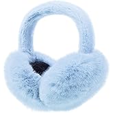 ACTLATI Women Winter Earmuffs Plush Ear Muffs Foldable Faux Fur Ear Warmers Outdoor Ear Covers For Female Girls
