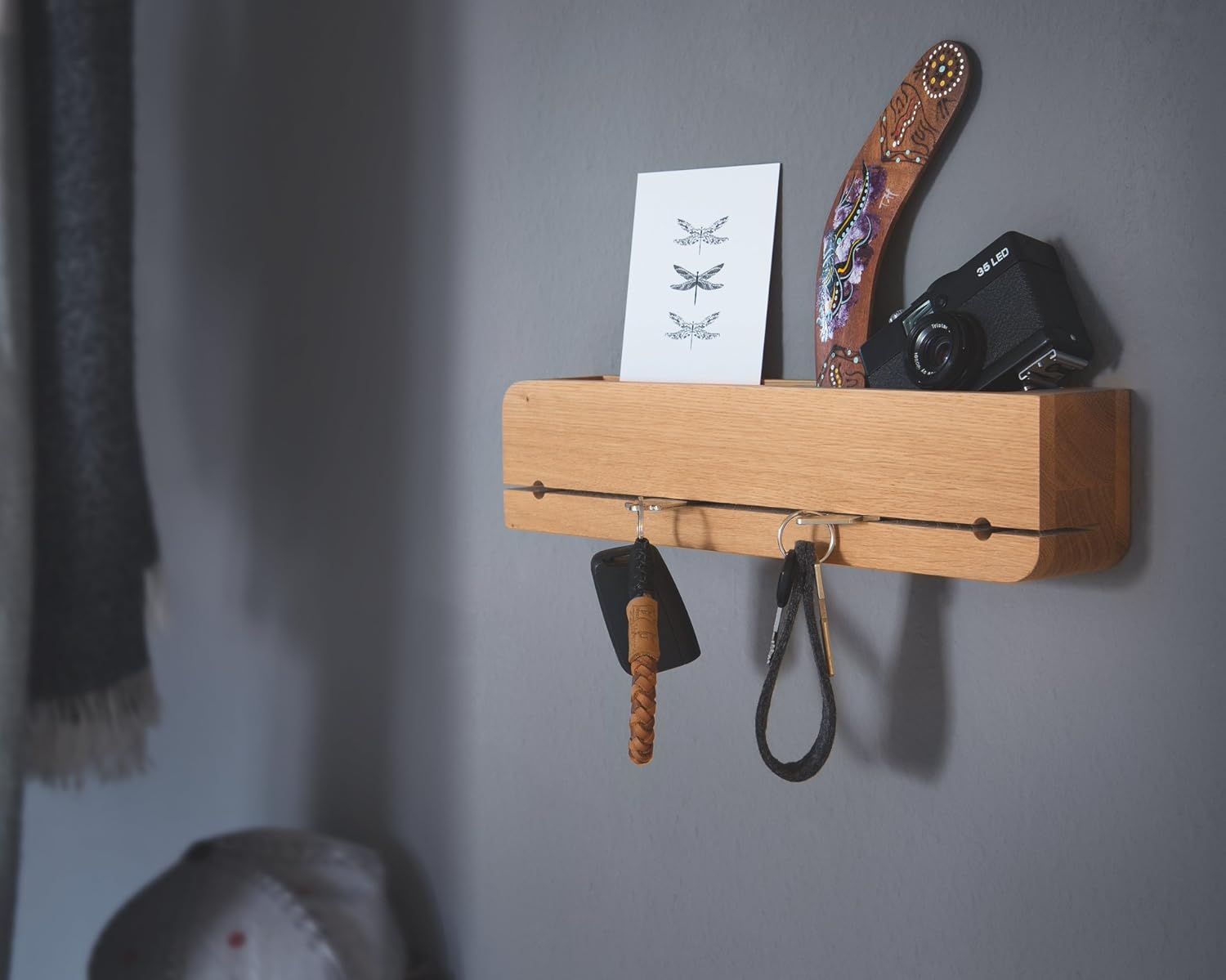Wall Mounted Key Holder Wood Letter Rack by Natuhr