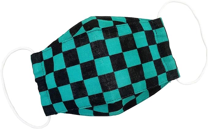 布マスク 子供用マスク 日本製 市松模様 ガーゼ 洗える 炭治郎 きめつマスク 鬼滅の刃 大臣 和柄 m510