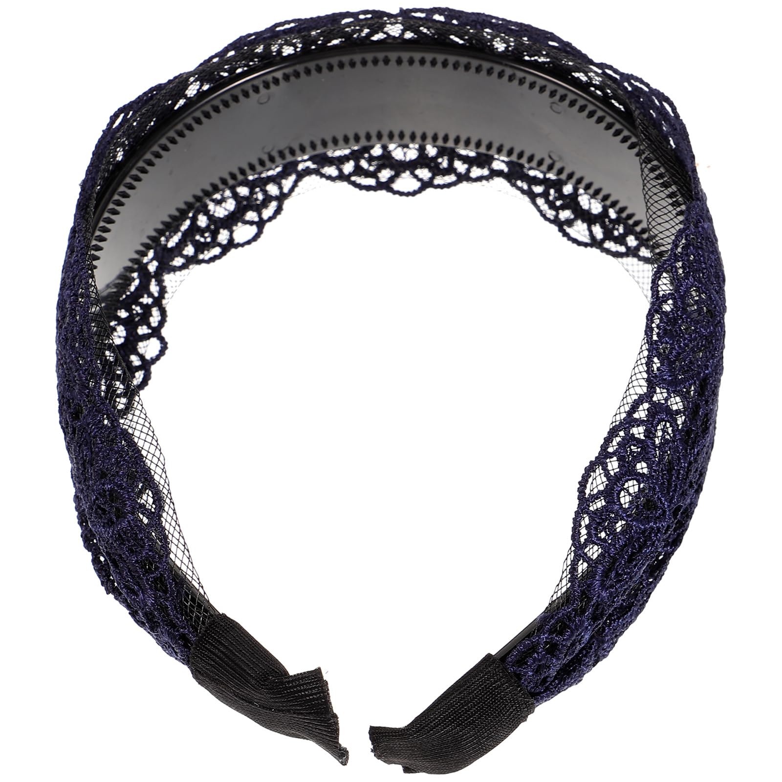 minkissy Lace Hair Hoop - Broadside Lace Headband Floral Headband Gothic Fancy Decor for Women Girls (Black)