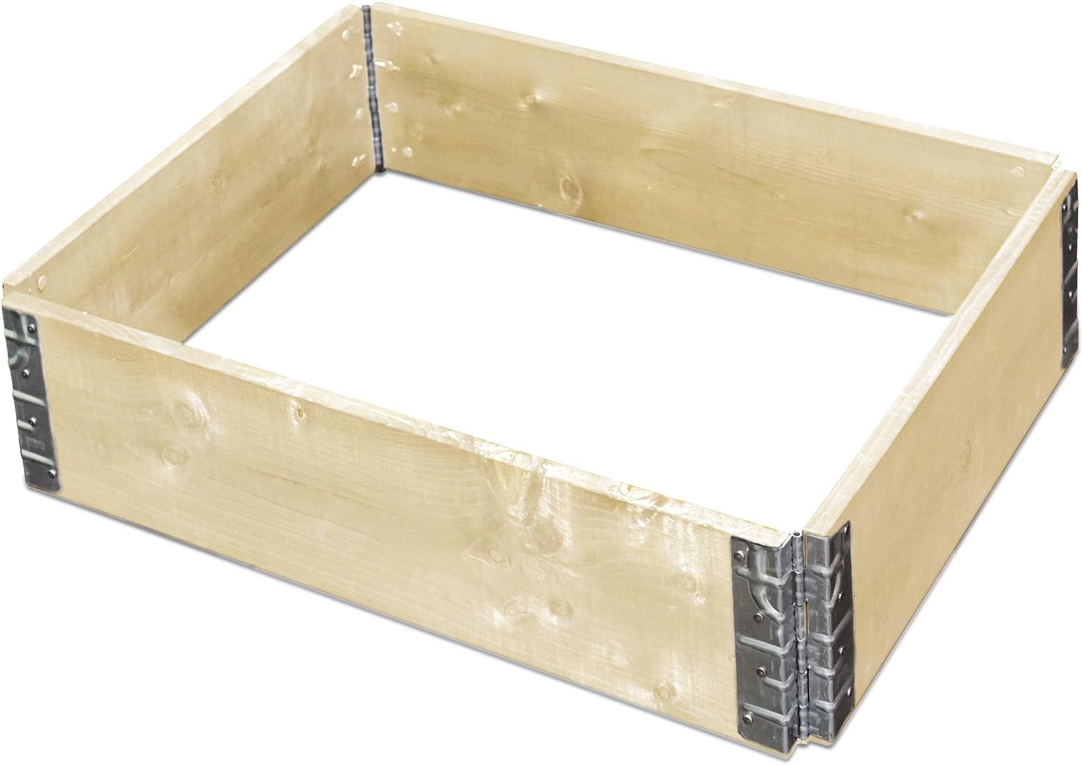 Gartenfreude 4650-1003-000 60 x 80 x 19.5 cm Extendable Spruce Wood Raised Plant Bed - Natural