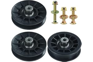 NICHEFLAG 2 Pack 194326 Idler Pulley Craftsman with 532194327 Flat Idler Pulley Replaces 194327 Idler Pulley Craftsman, 53219