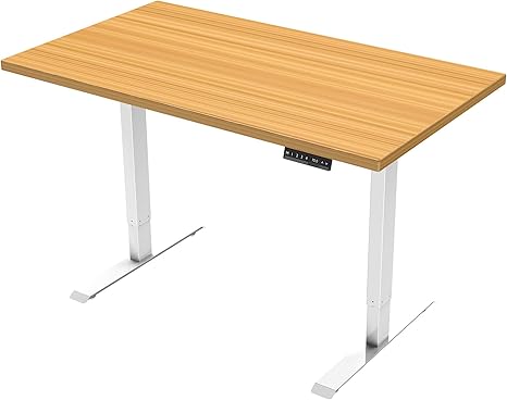 E For U Q6 Elektrisch Hohenverstellbarer Schreibtisch 140x80 Cm Mdf Tischplatte Hohenverstellbares Tischgestell 2 Motoren 2 Fach Teleskop Mit Memory Steuerung Weiss Amazon De Baumarkt