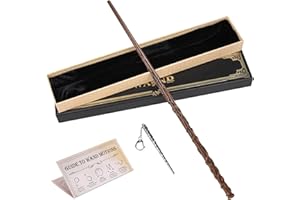 KingVows Magic Witch Wand Wizard Props for Kids Witchcraft Cosplay Accessories Sorcerer Collection with Gift Box (Leaf)