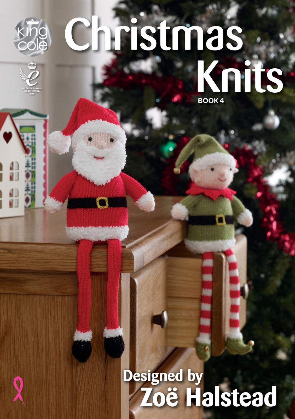 King Cole Christmas Knits Book 4 - Baubles Tea Cosy Cushion Stocking Garland & Shelf Sitters