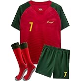 SOMIRO Kids Soccer Jersey Uniform Shorts & Socks for Boys and Girls Unisex Youth