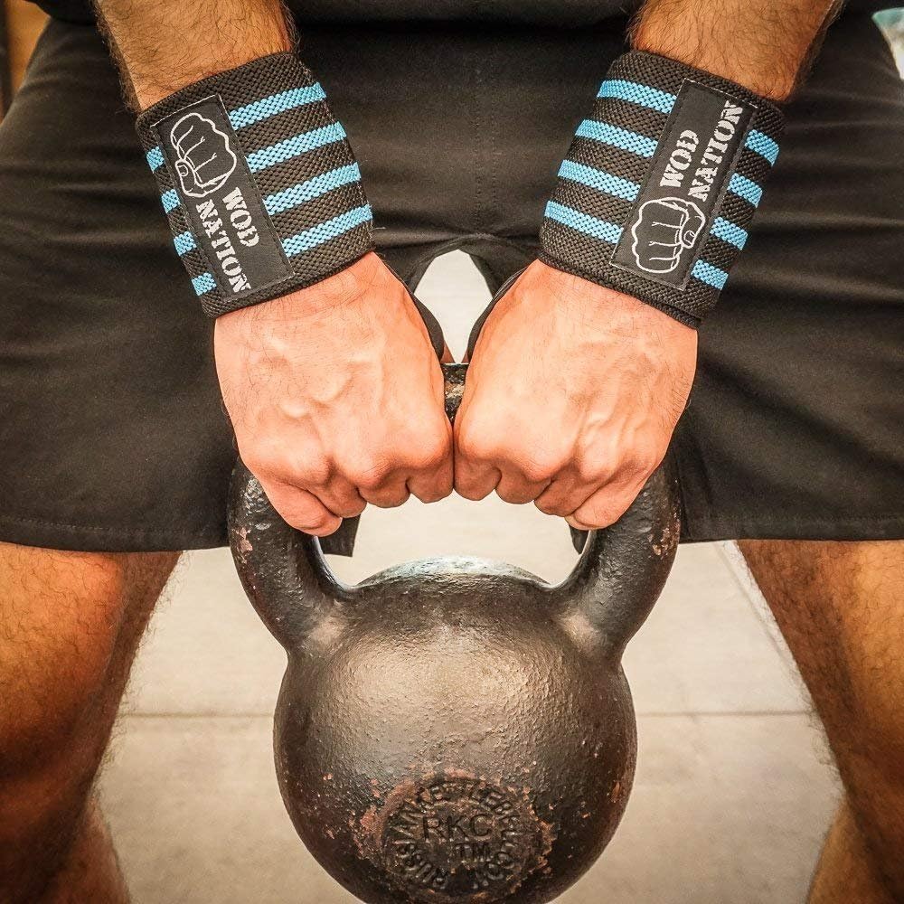WOD Nation Wrist Wraps Weightlifting for Men & Women - Weight Lifting Wrist Wrap Set of 2 (12" or 18") + Includes Carrying Bag : Sports & Outdoors