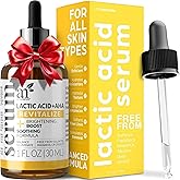 artnaturals Lactic Acid plus AHA Face Serum for Brightening Boost with Renewing Formula - Scars, Acne, Wrinkles - Exfoliates and Moisturizes the Skin - 1 oz.