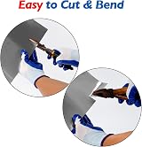 Royilink Zinc Strips 0.2mm Roofing Roll 2.5"x55ft Moss Mildew Prevention Nails view 5
