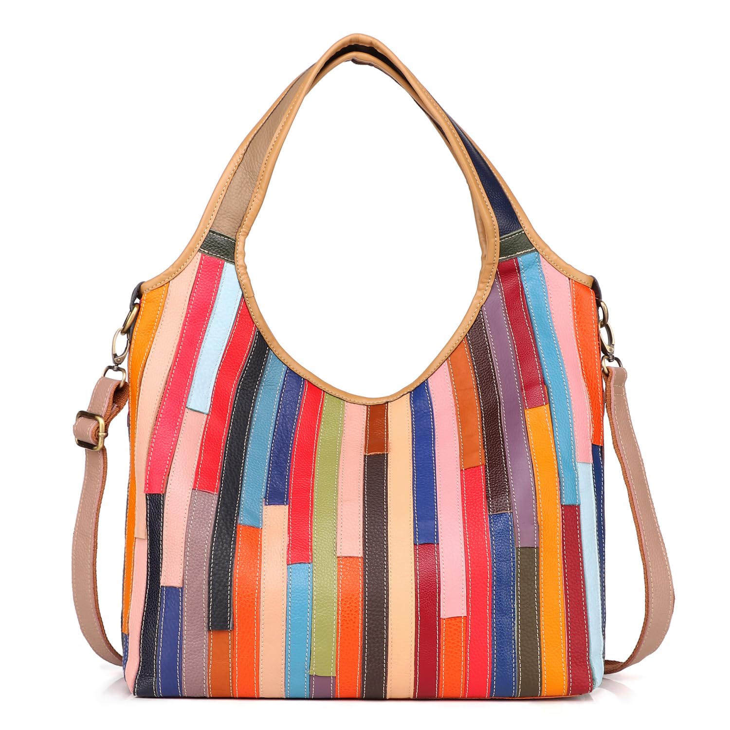 Eysee Women Shoulder Bag Fashion Handbags Genuie Leather Tote Bags Multicolor