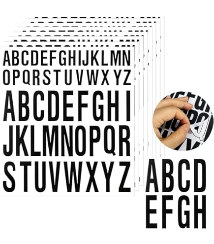 416pcs 8 Feuilles Autocollants Lettres, 2,5cm 5cm Majuscules Autocollants Alphabet Lettres Adhésives En Vinyle Pour Scrapbooking Loisirs Créatifs Affiche (Couleur Arc-En-Ciel