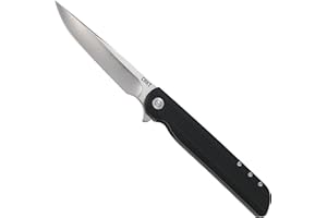 CRKT LCK + Everyday Carry Assisted Folding Knife with Liner Lock: Stainless Steel Plain Edge Blade, Glass-Reinforced Nylon Handle, Pocket Clip, 3810