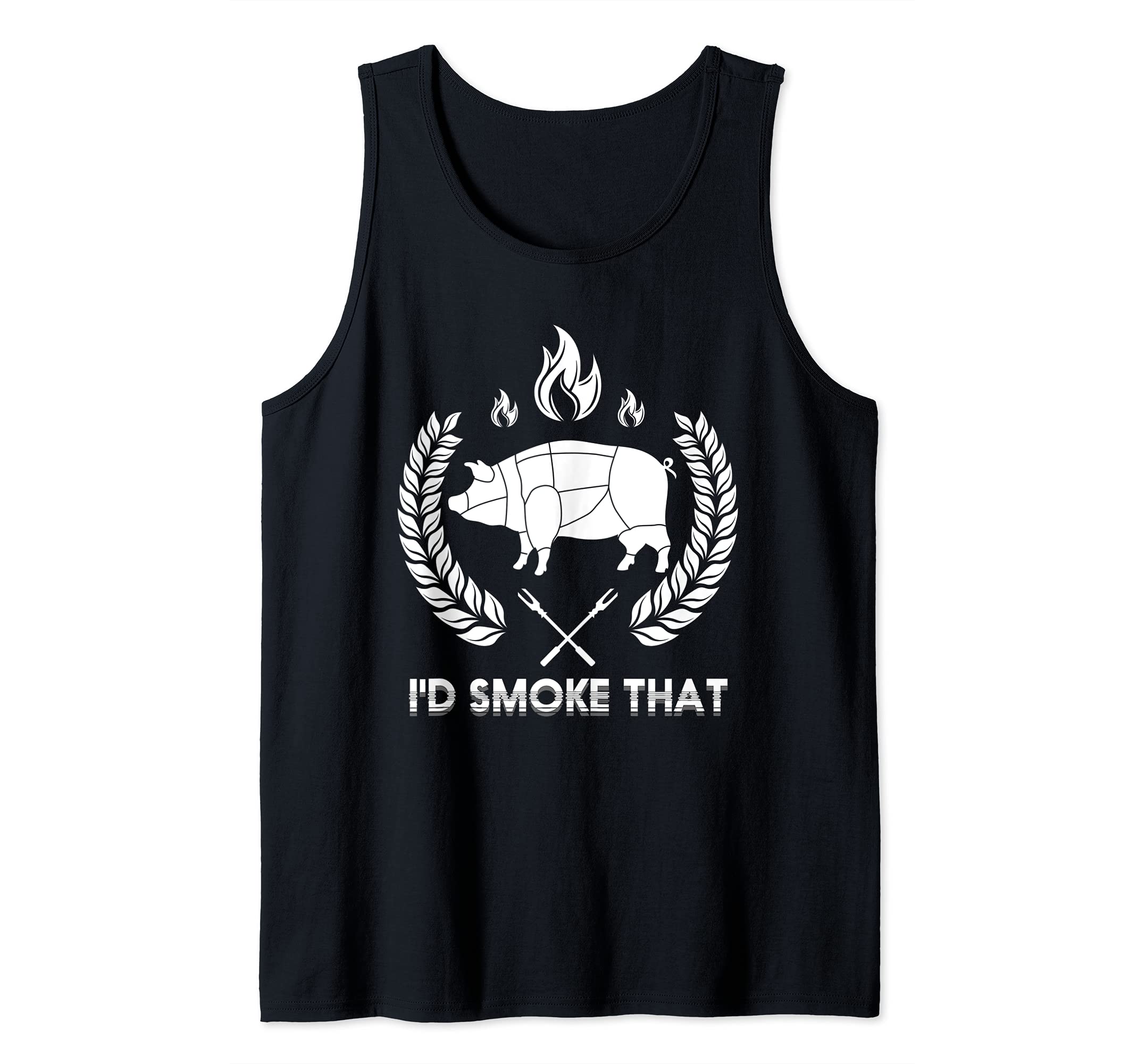 Id Smoke That Grillmaster Smoking Meat BBQ Steak Barbecue Tank Top