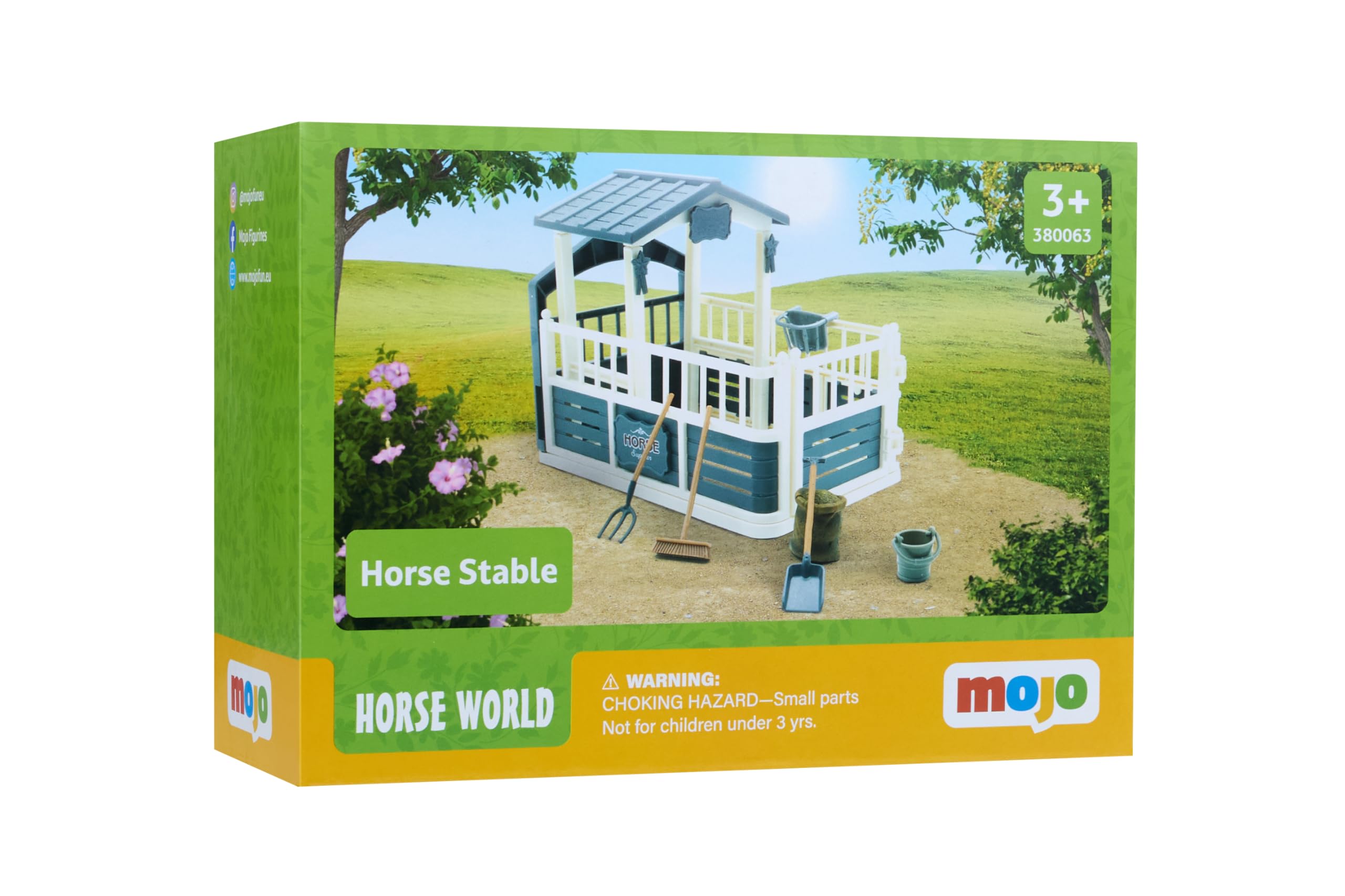 MOJO – Horse Stable Playset | Farm & Horses Collection | True to Life & Highly Detailed | Designed in UK