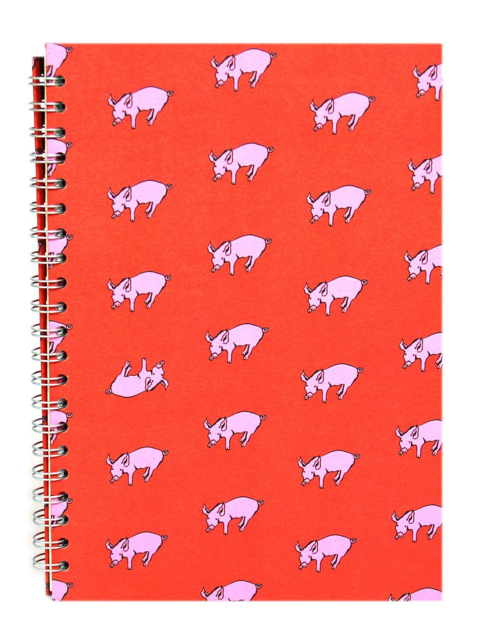 Pink Pig A4 Portrait Sketchbook | White Cartridge, 35 Leaves | Rooster Red