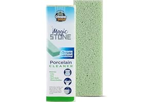 COMPAC HOME Magic-Stone Premium Porcelain Cleaner - Eco-Friendly Recycled Glass Scouring Stick, Professional Lime Scale & Hard Water Stain Remover for Toilet Bowl & Bathroom Fixtures, 2 Pack
