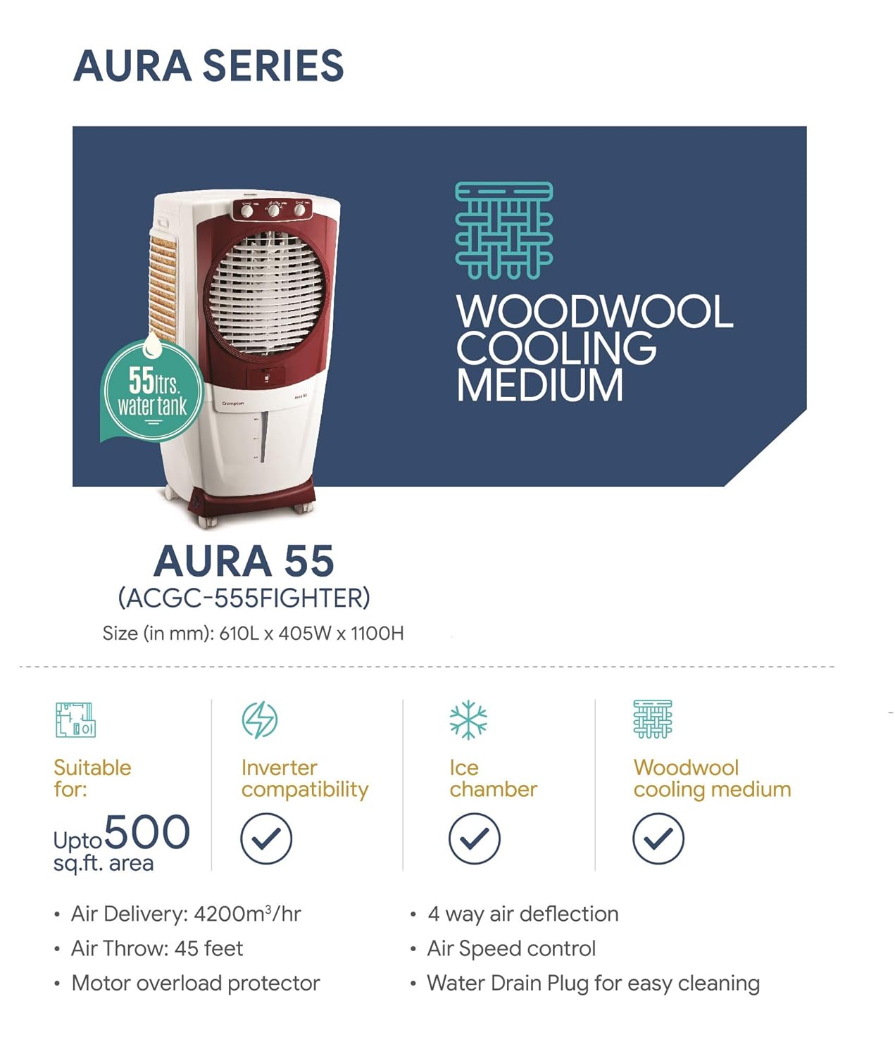 crompton aura 55 cooler