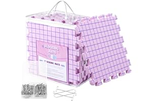 Tatiwoo Blocking Mats for Knitting, 9 Pack Extra Thick Blocking Board Mat for Crocheting with 150 T-Pins, Block Crochet Standard Mat Set for Needlework Crochet Blocking
