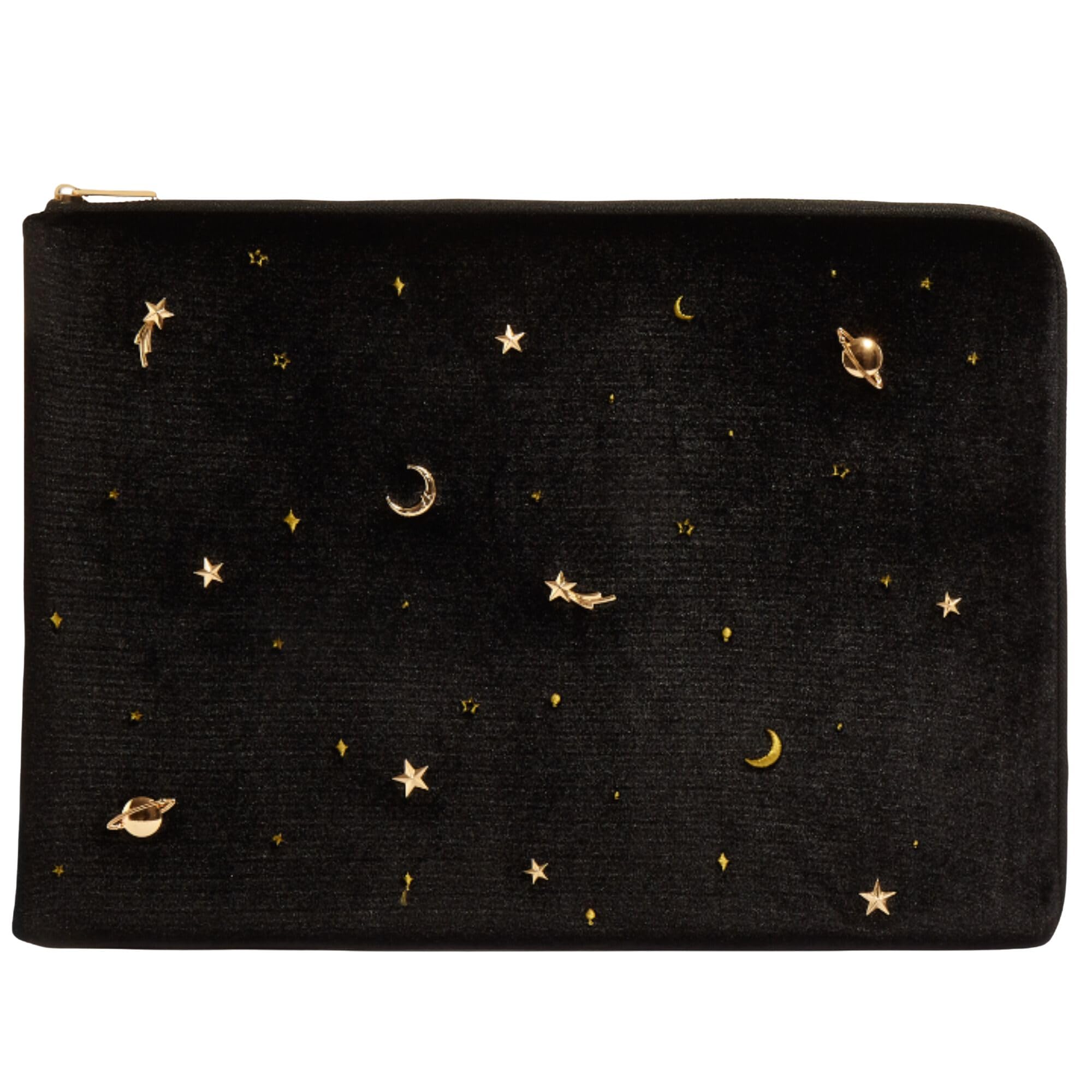 Skinnydip Night Sky Laptop Sleeve Case - 13 Inch Protective Soft Padded Zipper Cover, Cushioned Inside for Protection, Stars and Moon Theme, Premium Material, Stylish Laptop Bag for Work and Travel