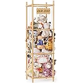 SpaceAid Stuffed Animal Storage Organizer, Wood Animals Zoo Toy Plushies Storage Holder, Large Capacity Plush Toy Cage for Playroom Organization, 15.8" Wide, Natural