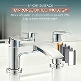 Hapilife Bath Tap Waterfall Mixer Chrome 2 Holes Deck Mounted Mono view 4