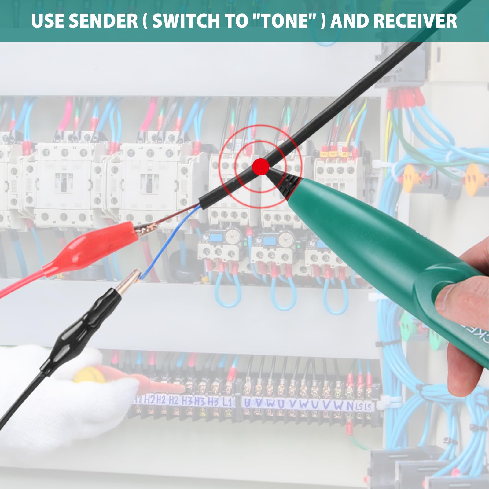 MS6812 Cable Tracker Kabelbruch Suchgerät, BYZESTY Multifunctional Cable Checker Wire Cable Tester, Cable Checker Leitungssucher, Leitungssuchgerät Für Netzwerk Wartung Collation, Telefonleitungstest 6
