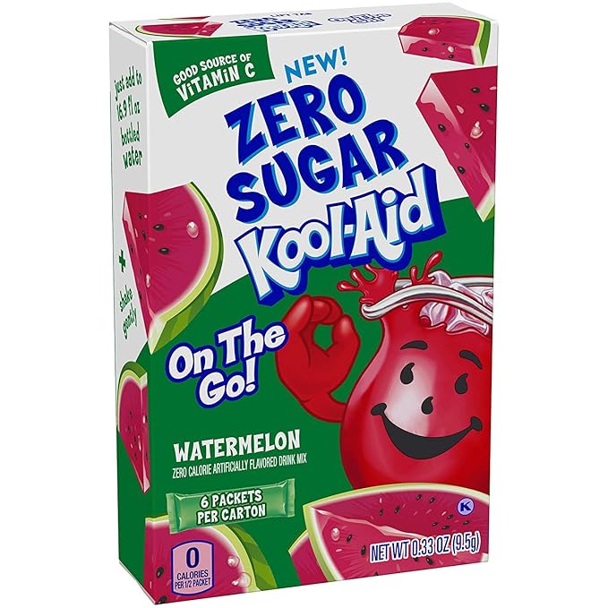 KoolAid Zero Sugar Watermelon On The Go Drink Mix Sachets 9.5g Amazon