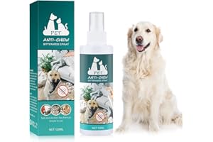PUDXLRE Bitter Apple Spray for Dogs to Stop Chewing. No Chew Spray for Dogs. Effective Dog Deterrent Spray for Carpet Furniture. Anti Chew Spray for Dogs Puppies. Alcohol Free, Indoor & Outdoor Safe. 120ML