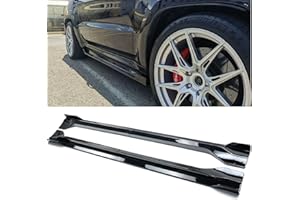 SOSEGA Side Skirts 4Pcs Compatible with Jeep Grand Cherokee SRT8 WK2 / Trackhawk 2012-2022 Exterior Side Skirt Extension Lip Panels Splitter ABS (Glossy Black)