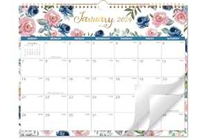 TERSUS 2024 Wall Calendar - Wall Calendar 2024 from Jan. 2024 - Dec. 2024, 14.8" x 11.6", 12 Months Calendar 2024, 2024 Calendar with Twin-wire Binding, Thick Paper, Julian Dates - Perfect Time Management