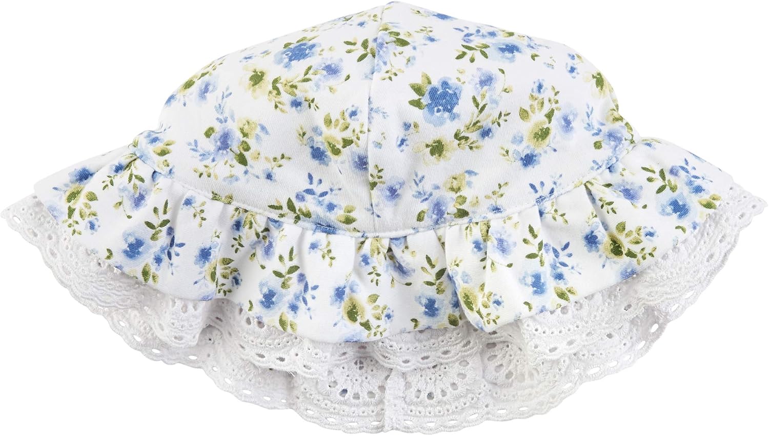 white eyelet sun hat baby girl
