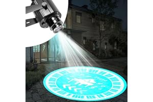 GEZHOUBA 35W Custom Logo Projector, IP67 Waterproof GOBO Projector Light Personalized Rotating Image for Store Business Hotel Shop Advertising and Wedding Outdoor Indoor, with Remote Control