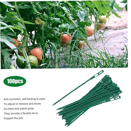 Angoter 100pcs Verde jardinería Parra Plantas Atadura de Cables ...
