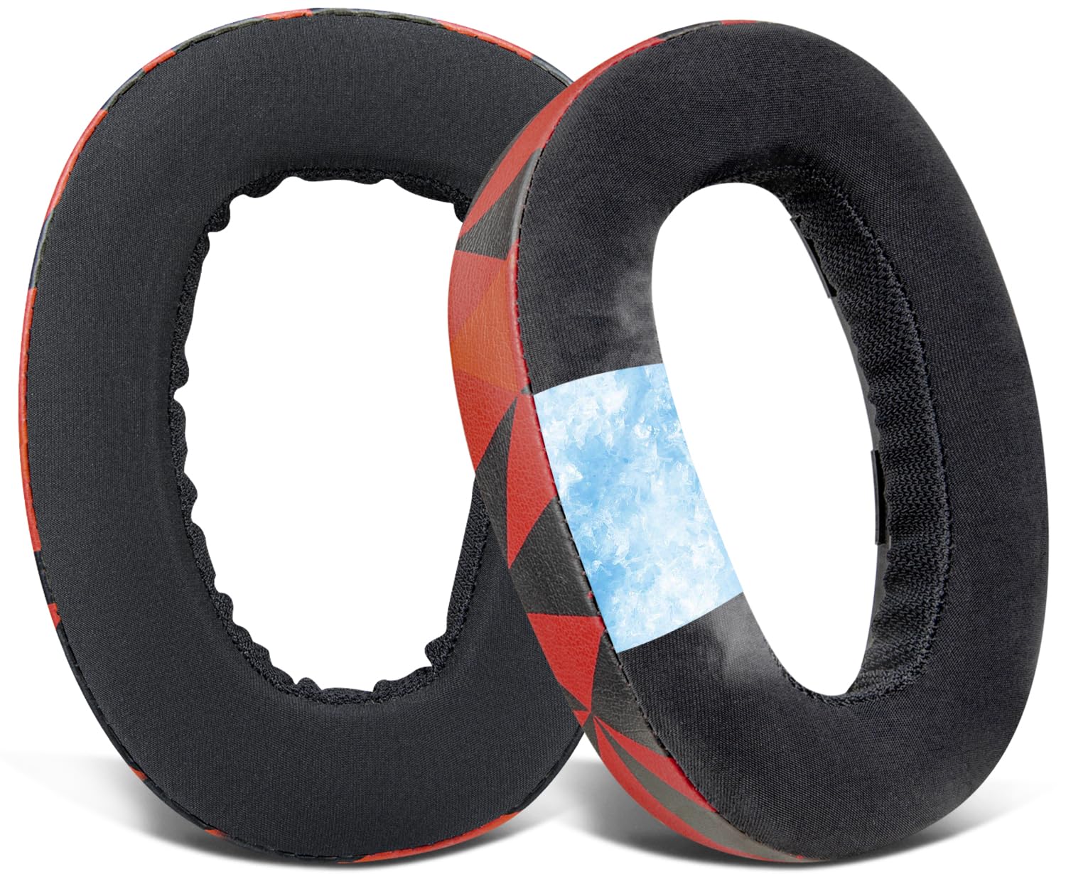 SOULWIT Cooling Gel Earpads Replacement for Sennheiser GSP500, GSP550, GSP600, GSP 670 Gaming Headset, Ear Pads Cushions for EPOS H6 Pro, GSP601, GSP602 Headphones - Red Storm