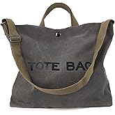 Huwzder Women Canvas Tote Bag Travel Shoulder Bag Large Capacity Crossbody Top Handle Fashion Handbags
