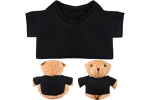 Litherr S Sublimation Stuffed Bear Tshirt Fit 14-18 Inch Plush Bear Lovely Tiny Blank Stuffed Animal Clothes Easy Matching Doll Accessory Make Your Unique Stuffed Doll Outfit