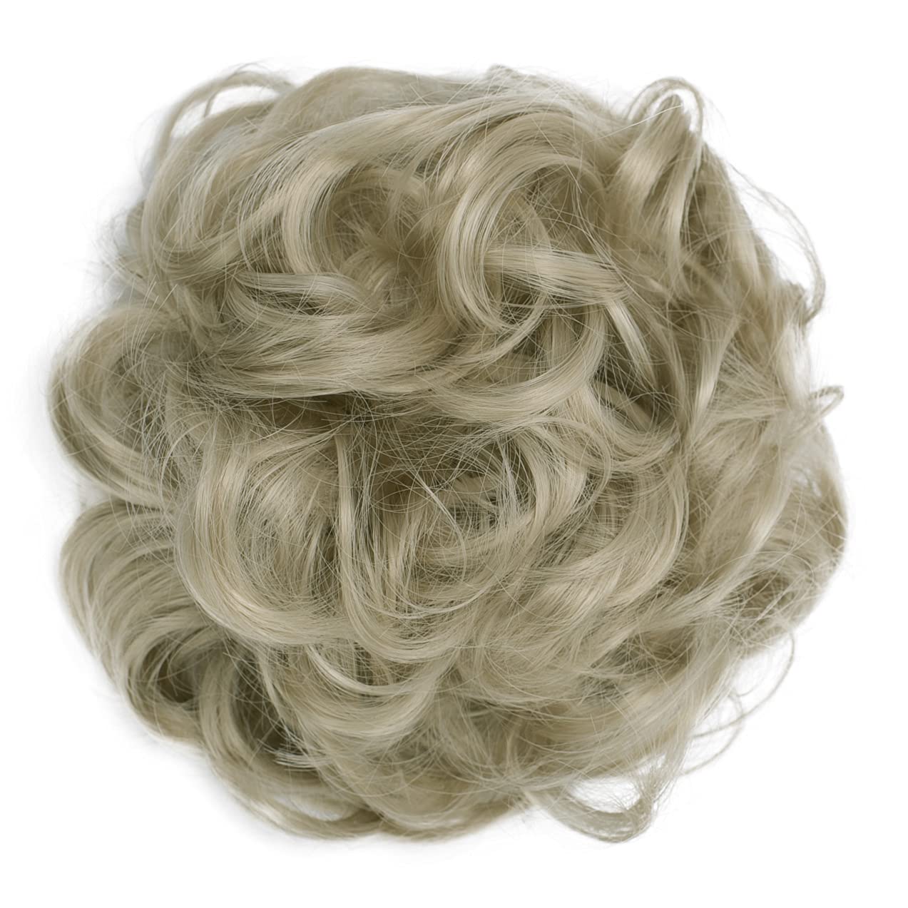CAISHA Messy Scrunchie Bun Voluminous Wavy Hairpiece Heat-resistant Synthetic Fibres Blonde G11A