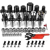 SHZOND Collet Set CNC CAT40 Tooling Package ER32 ER16 Collet Sets Mill Holder Spanner Drill Chuck (collet set)