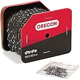 Oregon Chainsaw Chain, 3/8" Pitch, .050" Gauge, 100-Foot Reel | Bulk Professional 100-Foot Chain Reel, Professional Grade for High-Production Cutting