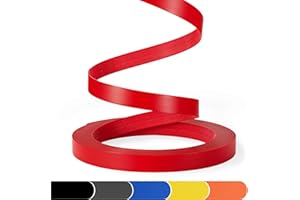 ZYJT PVC Edge Banding, 3/4" x 25ft Non Glued Chrome Red Edge Banding for Table Cabinet Furniture Trim