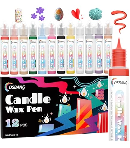 Marabu 1805000009882 Candle Pen Set, 10 Candle Pens Of 25 Ml, Creamy - View #2