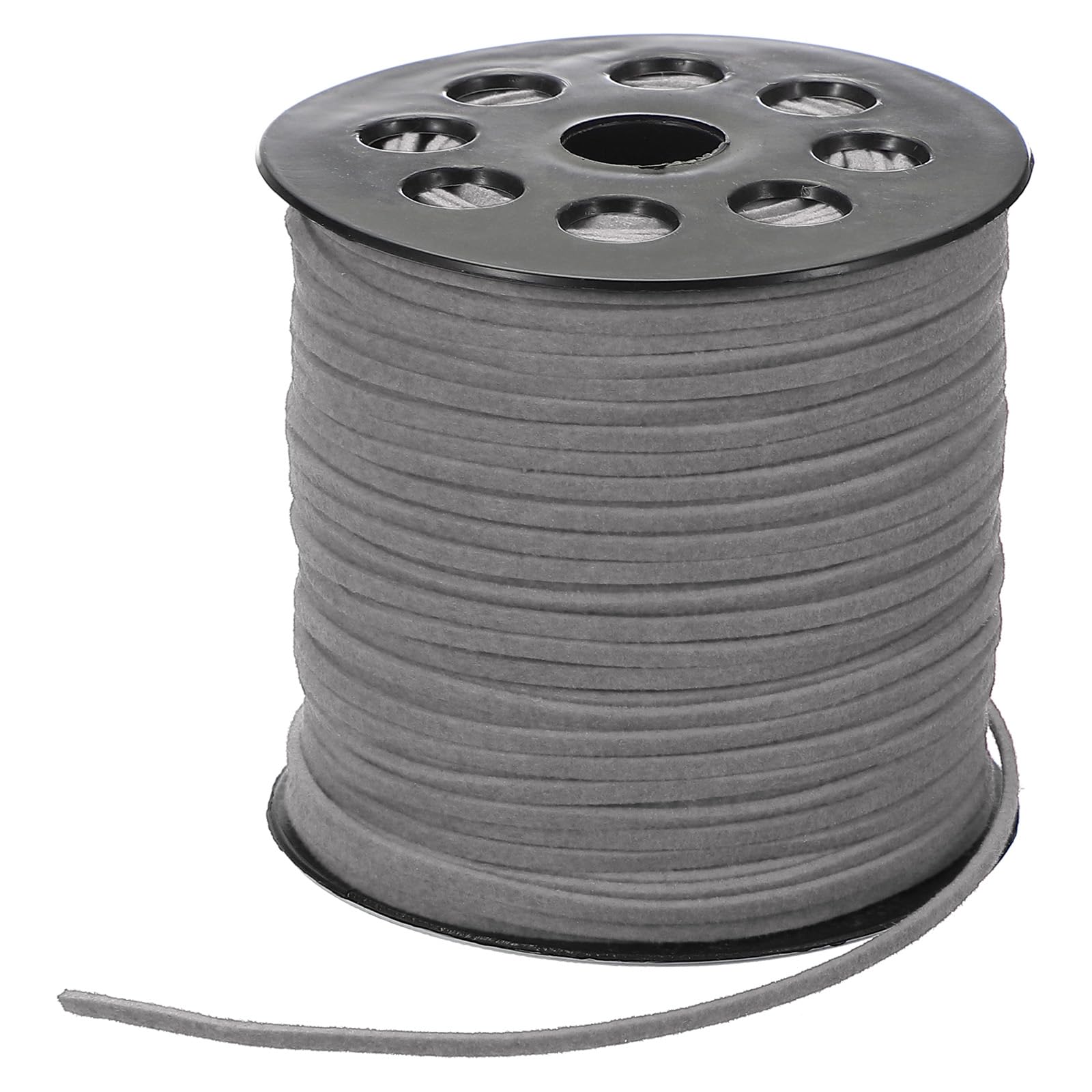 PATIKIL 100 Yards x 2.6mm Faux Suede Leather Cord, Leather Lace String for Bracelet Necklace Beading Making DIY Crafts, Light Grey