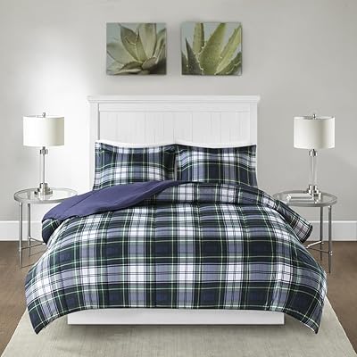Madison Park Classics Parkston Piumino Alternativa Piuma, Twin, Blu Notte, Con Federa - 2