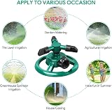 ENJSD Garden Sprinkler Automatic 360° 3 Arm Watering System 2-32 Ft view 5