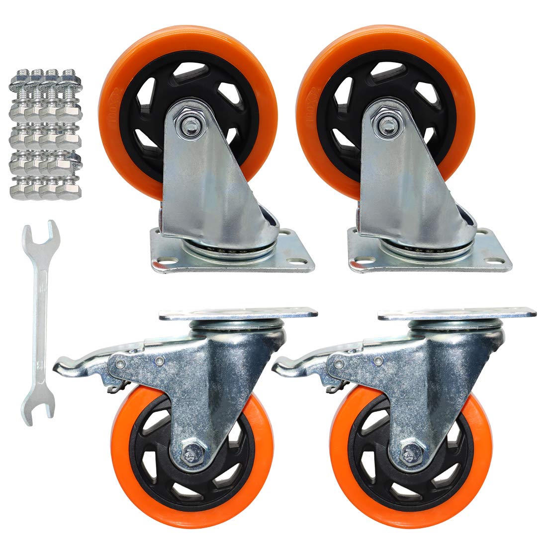 Heavy Duty Caster Wheels 360 Degree Swivel Casters Top Plate Casters