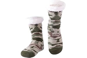 BSTcentelha Super Soft Warm Cozy Fuzzy Fleece-lined Winter With Grips Slipper Socks For Man